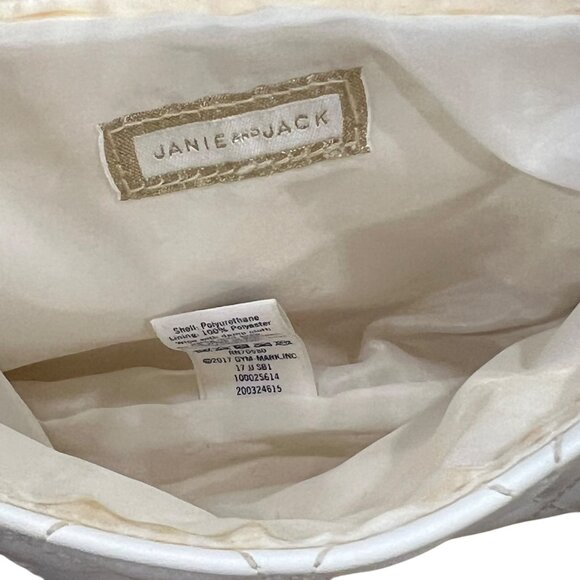 Janie And Jack 2017 White NWOT Quilted Purse Shoulder Bag Gold Chain Strap - Picture 4 of 4